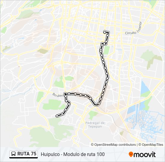 RUTA 75 bus Line Map