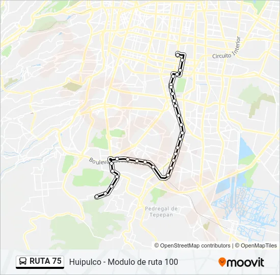 RUTA 75 Bus Line Map