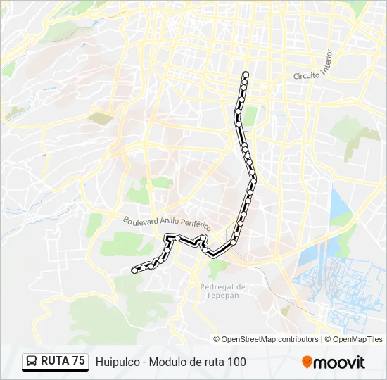 RUTA 75 Bus Line Map
