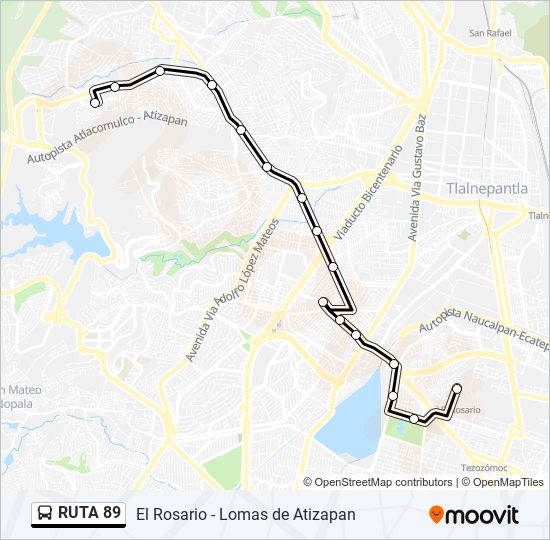 RUTA 89 bus Line Map