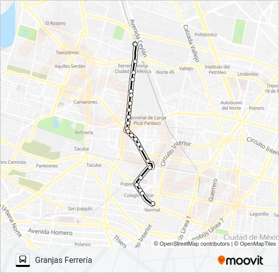RUTA 106 Bus Line Map