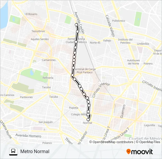 RUTA 106 Bus Line Map