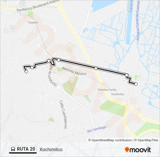 RUTA 20 Bus Line Map