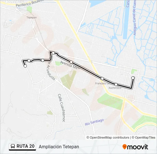 RUTA 20 Bus Line Map