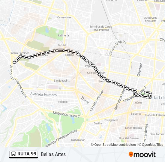 RUTA 99 bus Line Map
