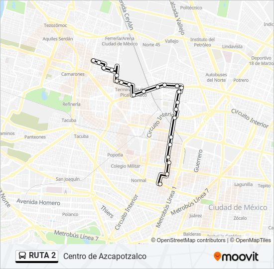 RUTA 2 bus Line Map