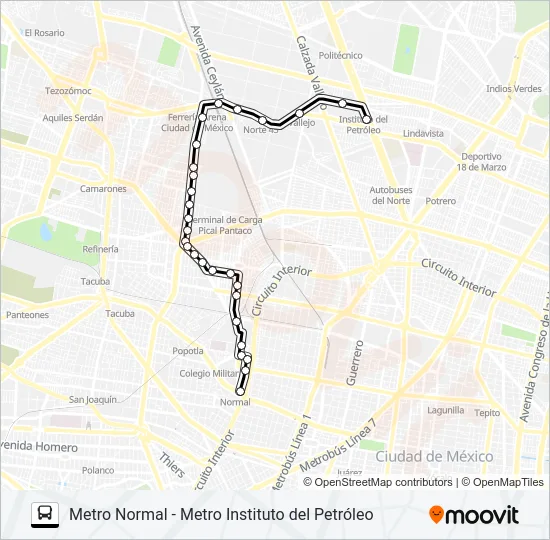 RUTA 106 Bus Line Map