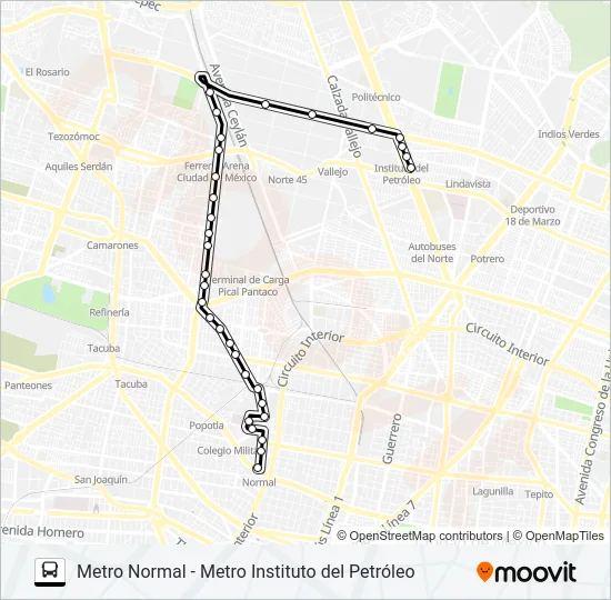 RUTA 106 Bus Line Map