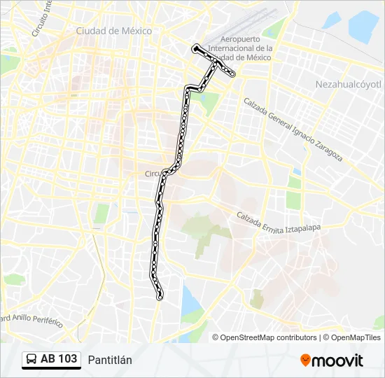 AB 103 Bus Line Map