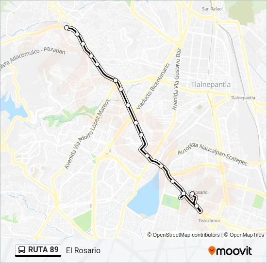 RUTA 89 Bus Line Map
