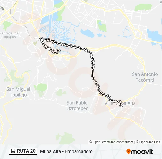 RUTA 20 Bus Line Map