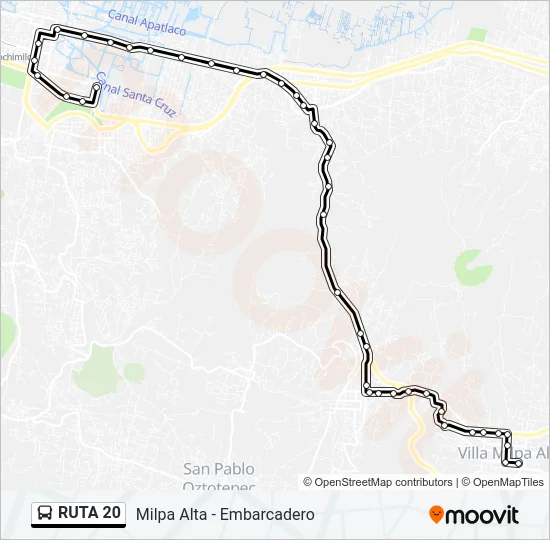 RUTA 20 Bus Line Map