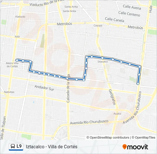 L9 Bus Line Map