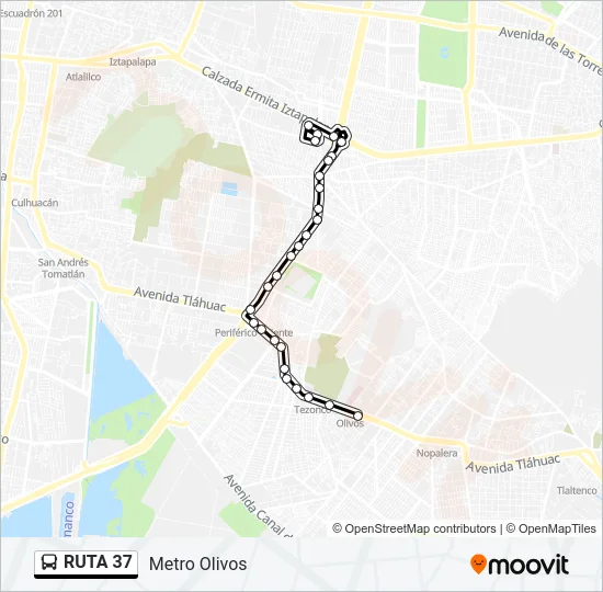RUTA 37 Bus Line Map