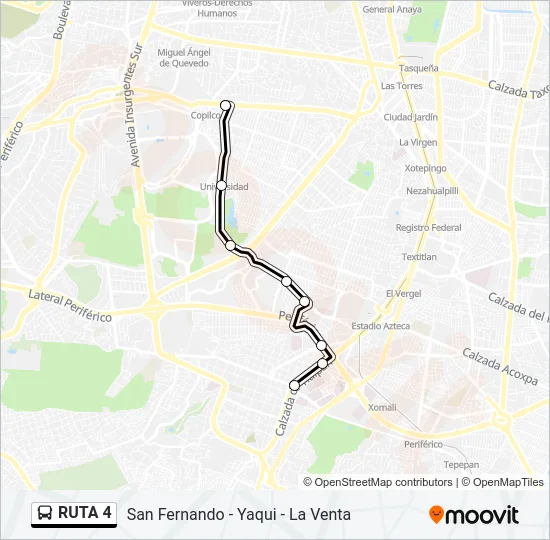 RUTA 4 Bus Line Map