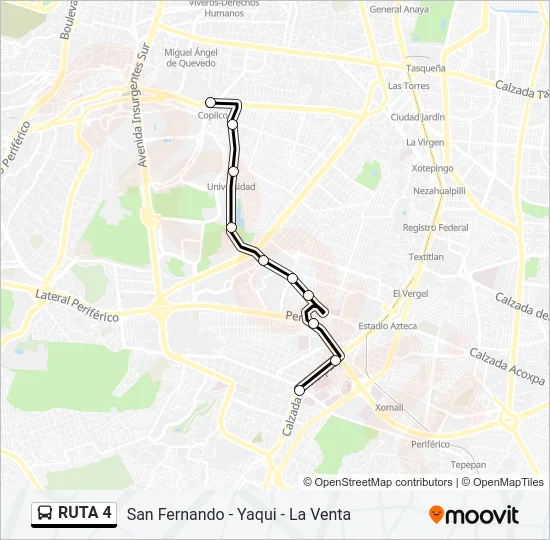 RUTA 4 Bus Line Map