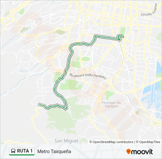 RUTA 1 Bus Line Map