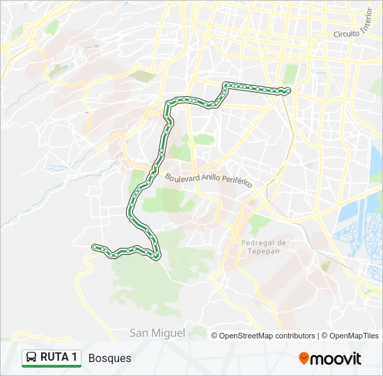 RUTA 1 Bus Line Map