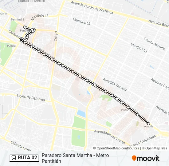 RUTA 02 Bus Line Map