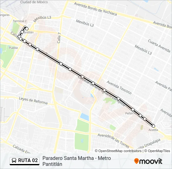 RUTA 02 Bus Line Map