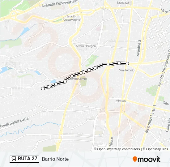RUTA 27 Bus Line Map