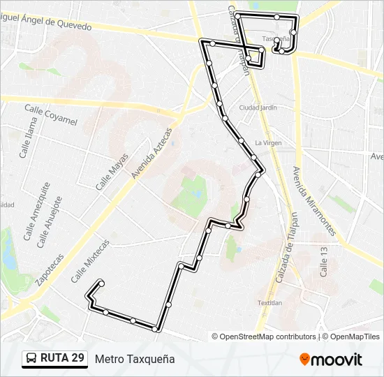 RUTA 29 Bus Line Map