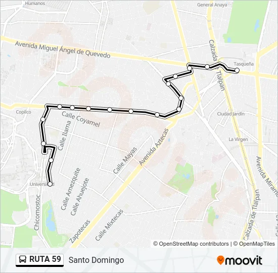RUTA 59 Bus Line Map
