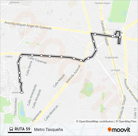 RUTA 59 Bus Line Map