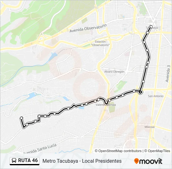 RUTA 46 Bus Line Map