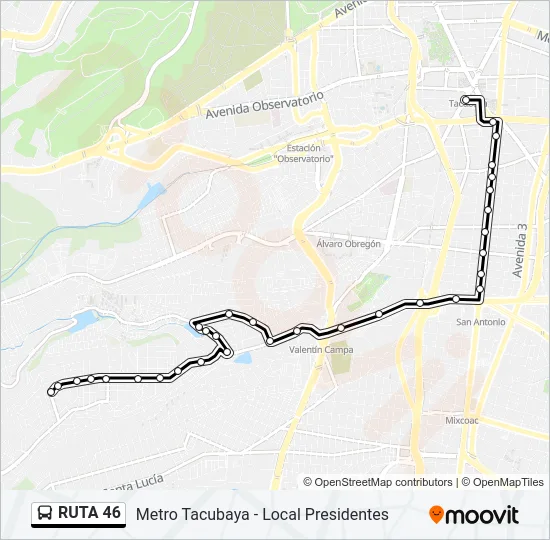 RUTA 46 Bus Line Map