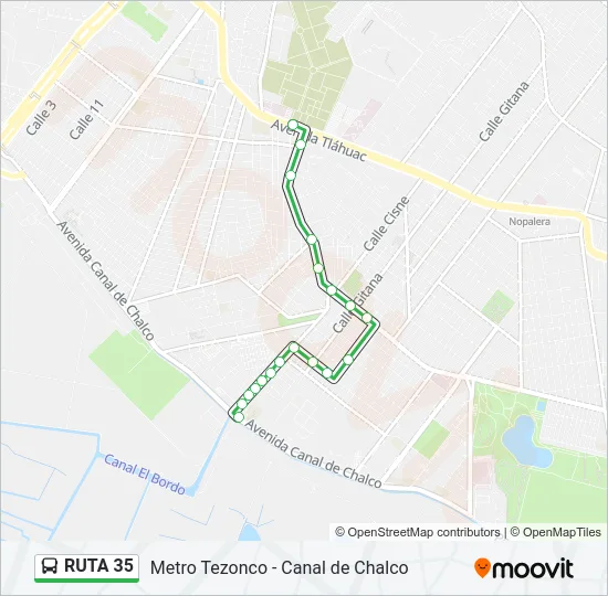 RUTA 35 Bus Line Map