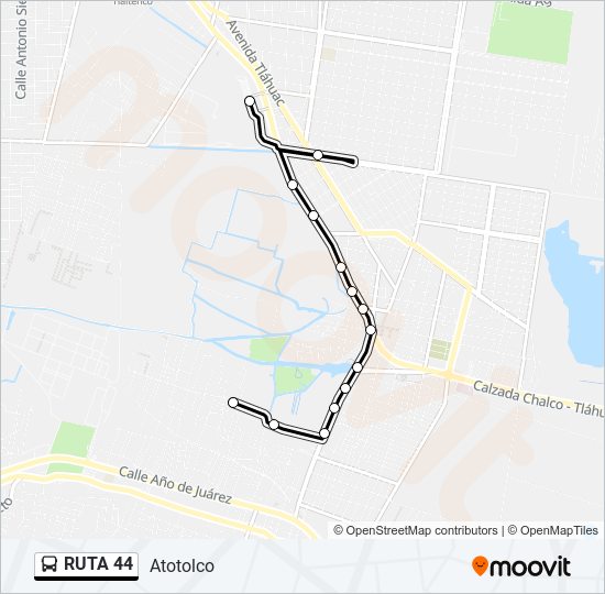 Mapa de RUTA 44 de autobús