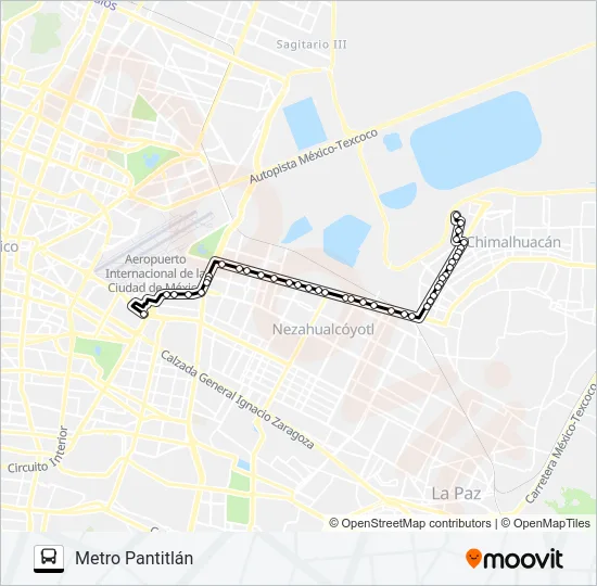 RUTA 101 Bus Line Map