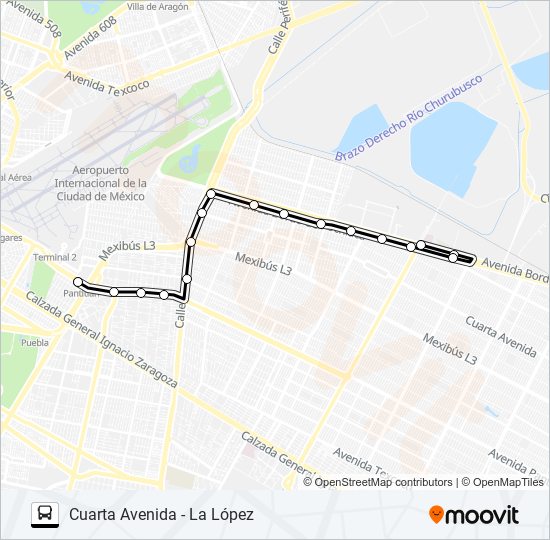 RUTA 103 bus Line Map