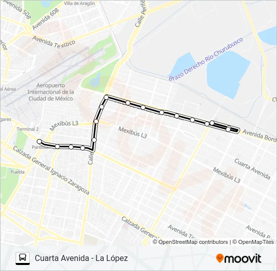 RUTA 103 Bus Line Map
