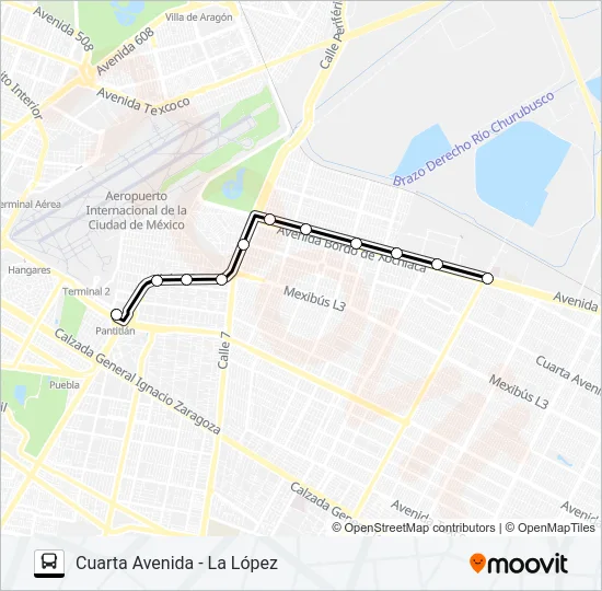 RUTA 103 Bus Line Map