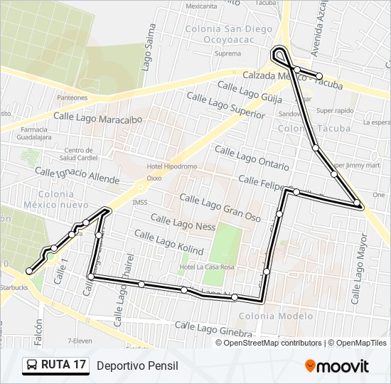 Mapa de RUTA 17 de autobús