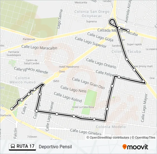 RUTA 17 Bus Line Map