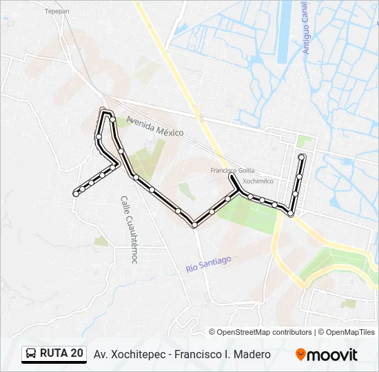 RUTA 20 Bus Line Map