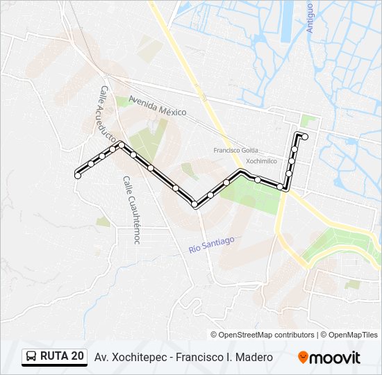 Mapa de RUTA 20 de autobús