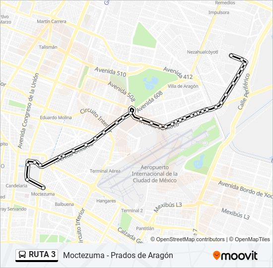 RUTA 3 bus Line Map