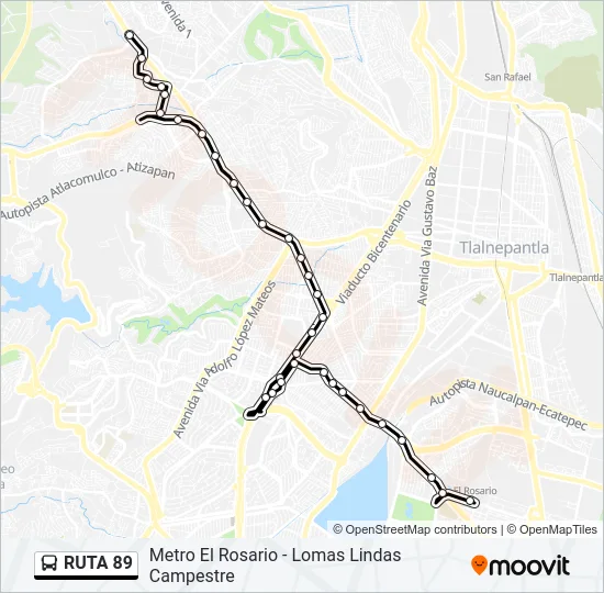 RUTA 89 Bus Line Map