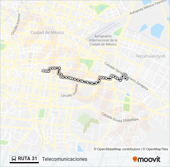 RUTA 31 Bus Line Map