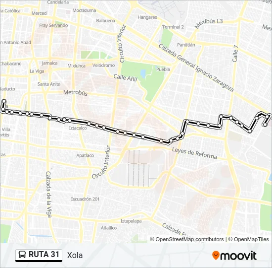 RUTA 31 Bus Line Map