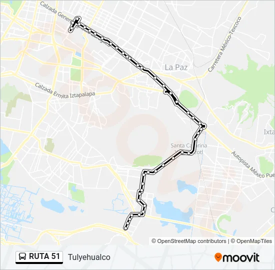 RUTA 51 Bus Line Map