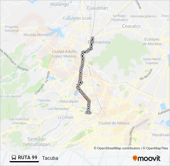 RUTA 99 Bus Line Map