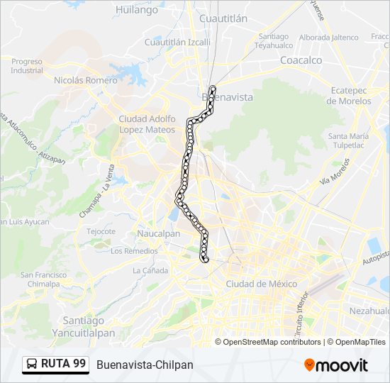 RUTA 99 bus Line Map