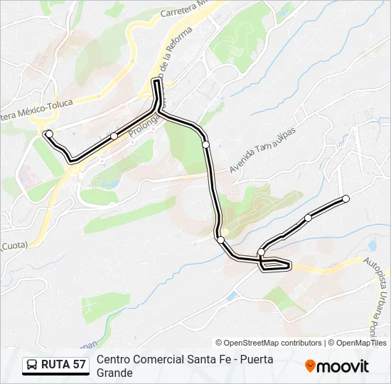 RUTA 57 Bus Line Map