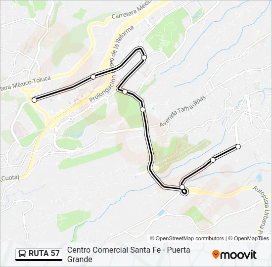 RUTA 57 Bus Line Map