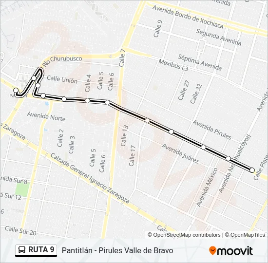 RUTA 9 Bus Line Map